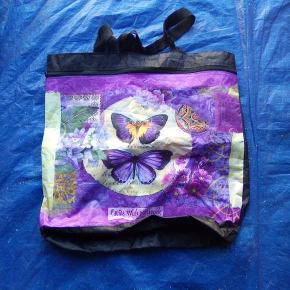 kids wish network Handbags - Kids Wish Network Purple Butterfly Tote Bag